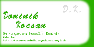 dominik kocsan business card
